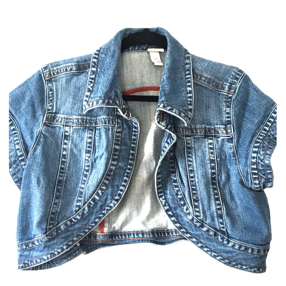 half sleeve denim jacket